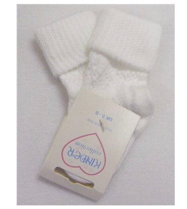 Kinder Boys White Pelerine Sock