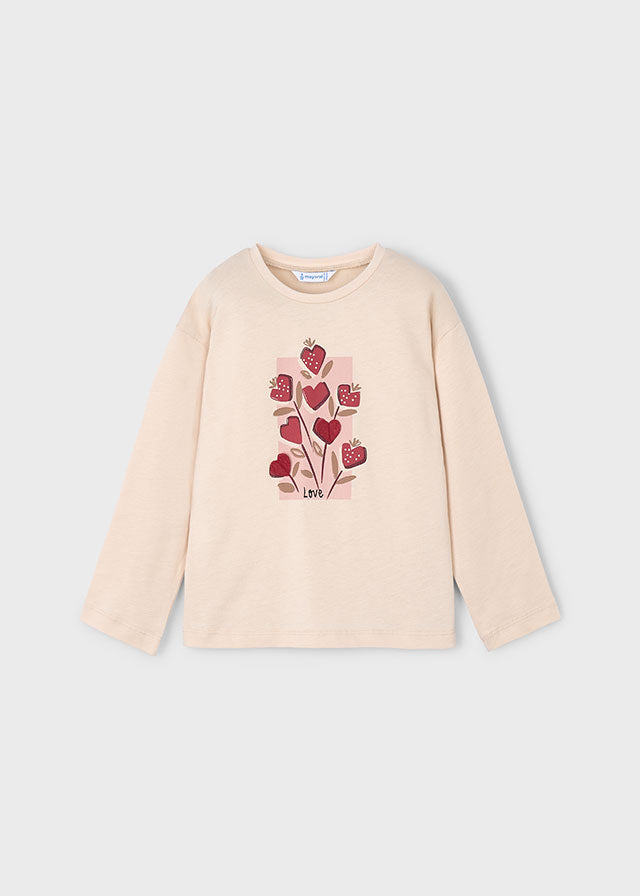 Mayoral Girls Beige Printed Legging Set AW25