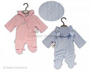 Tiny Baby Pram Suit Pink & Blue