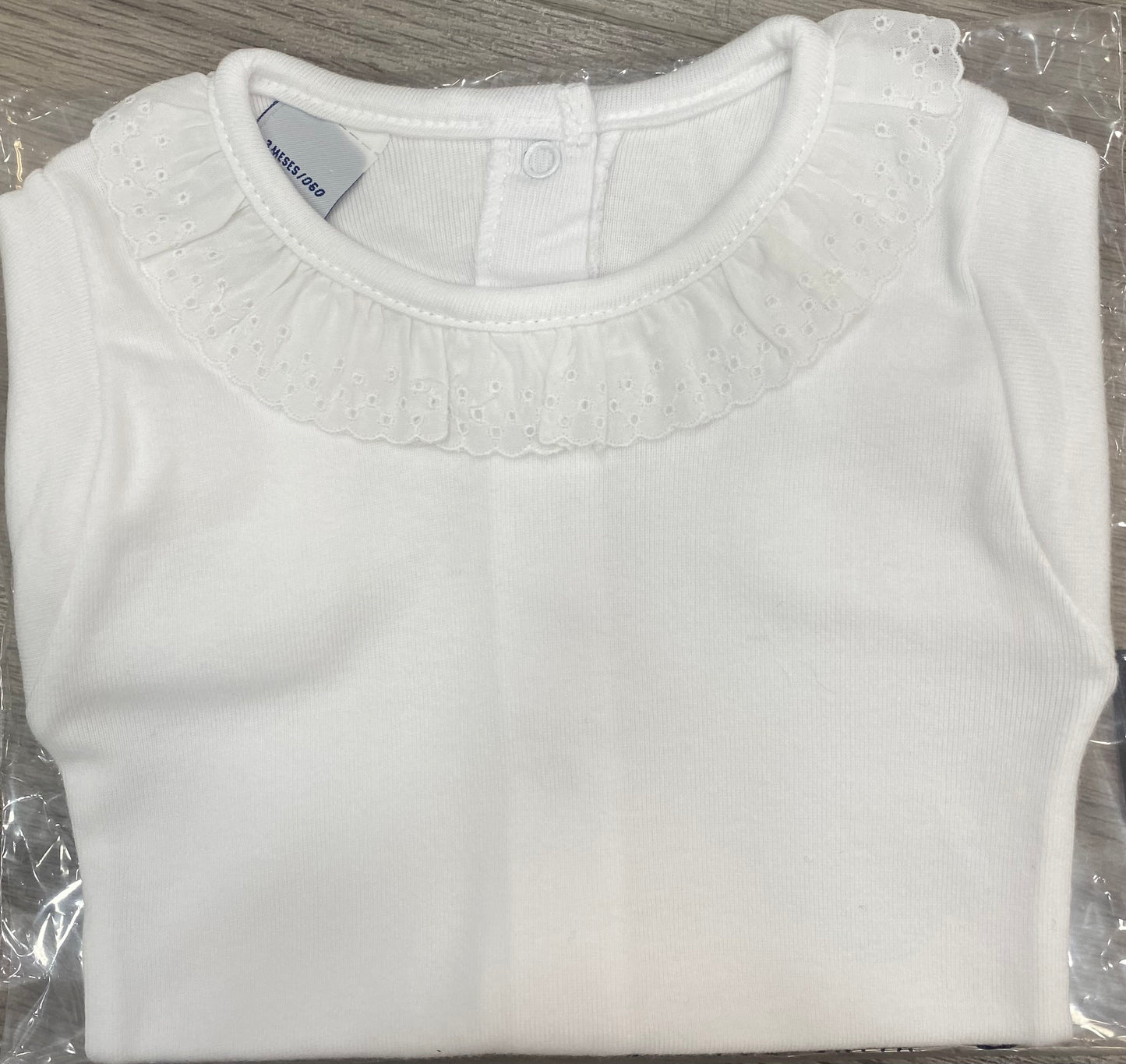 Babidu Long Sleeve Vest Frill Neck