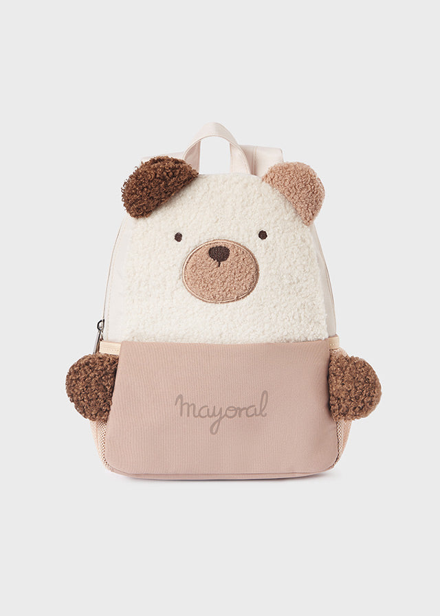 Mayoral Cream/Brown Teddy Bear Backpack AW25