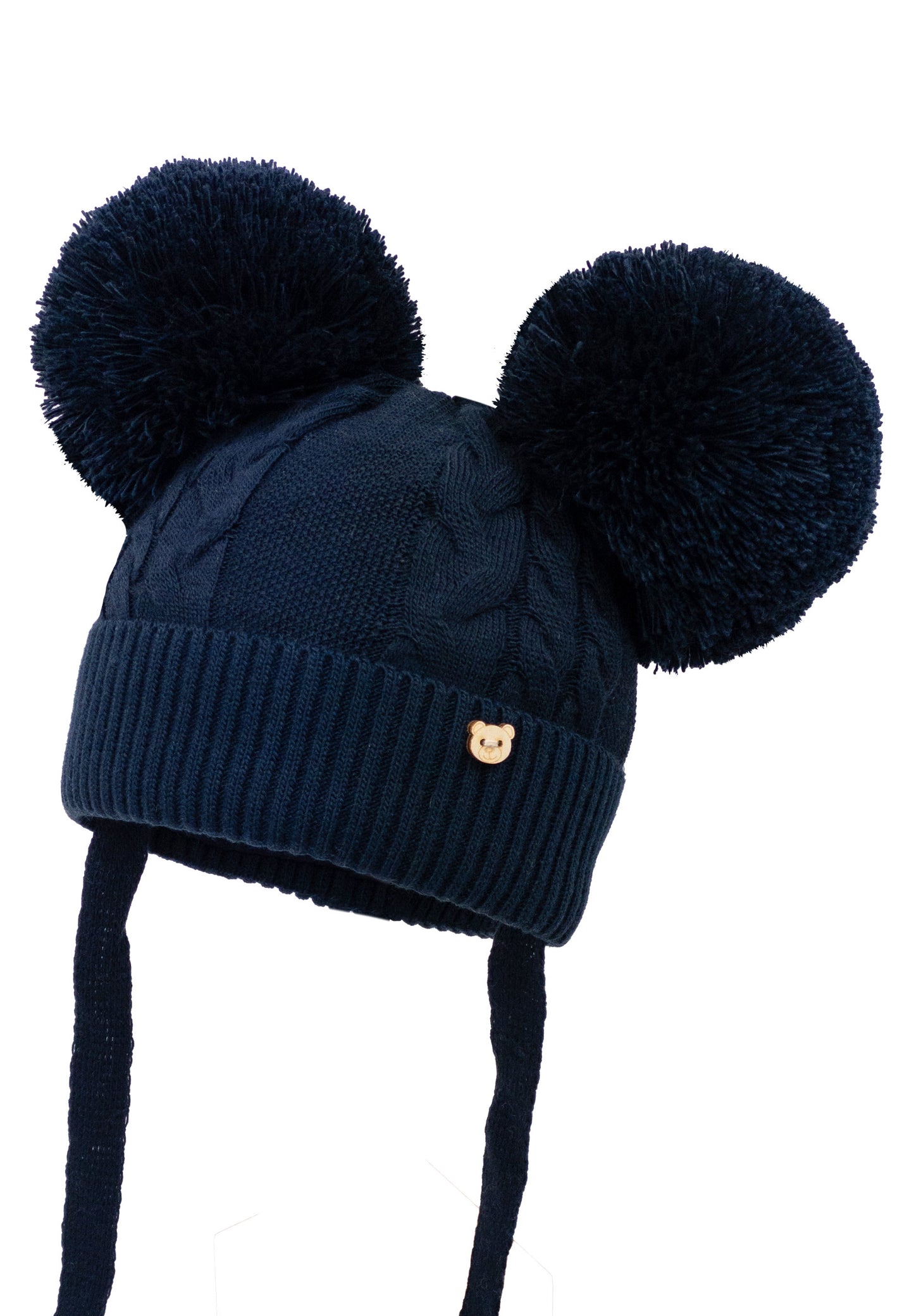 Jamiks Knitted Double Pom Hat (Various Colours) Deirdre