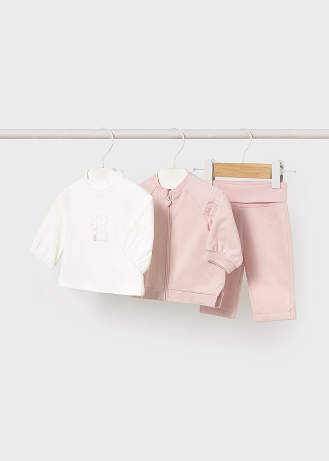 Mayoral Girls Pink 3 Piece Tracksuit AW25
