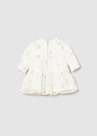 Mayoral Girls Tulle Dress Cream With Gold AW25