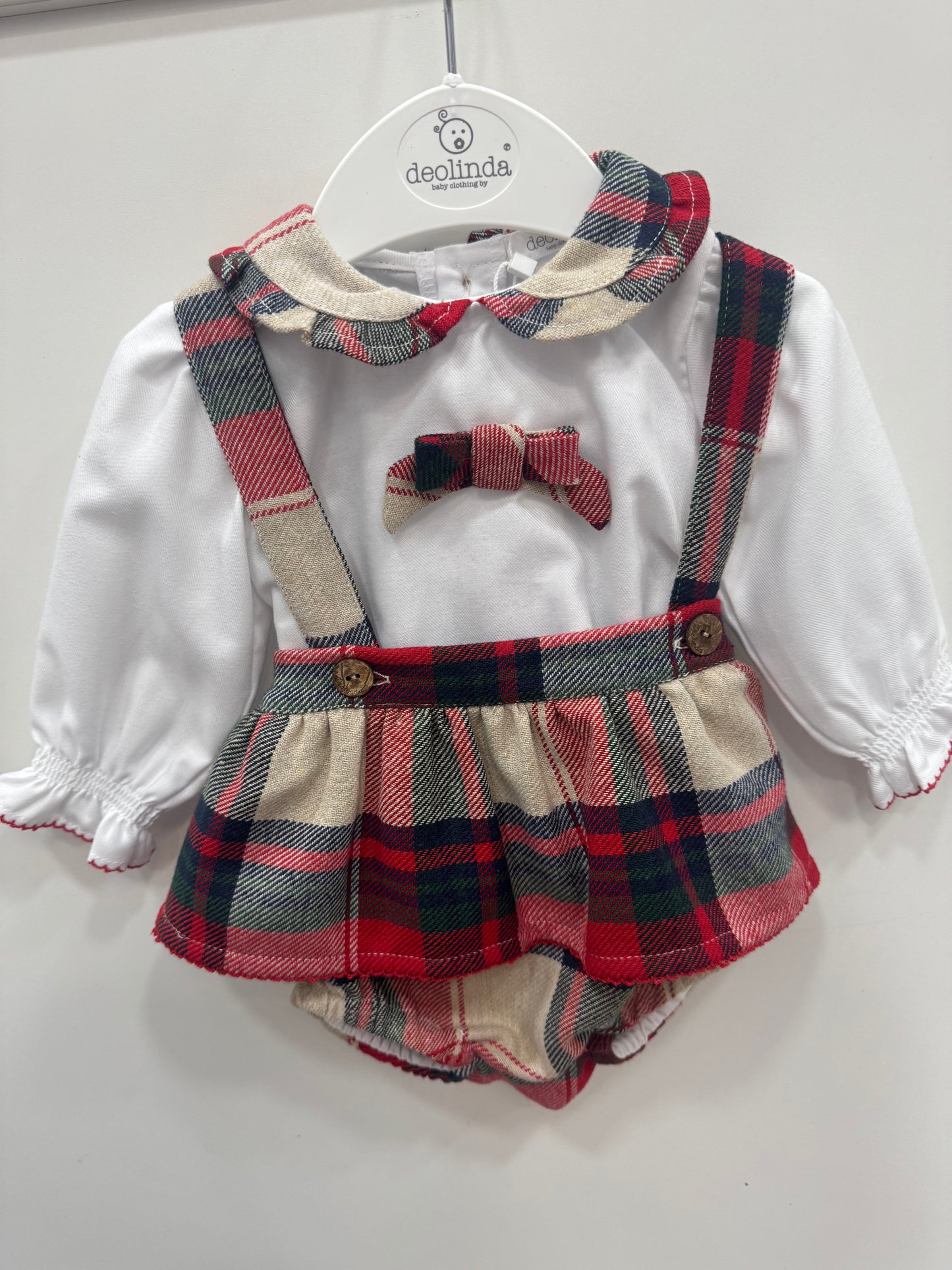 Deolinda Girls 2 Piece Tartan Bloomer Set AW25