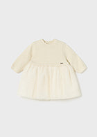 Mayoral Pleated Knit Tulle Dress AW