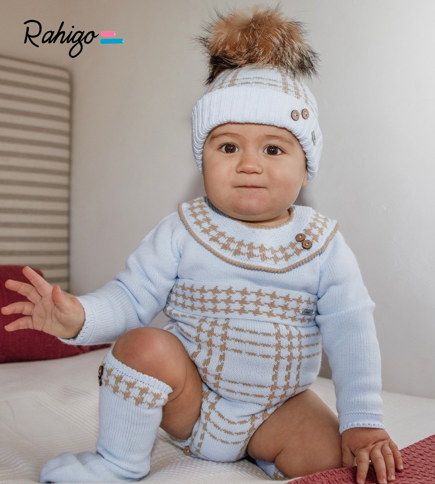 Rahigo Boys Blue/Camel Romper AW