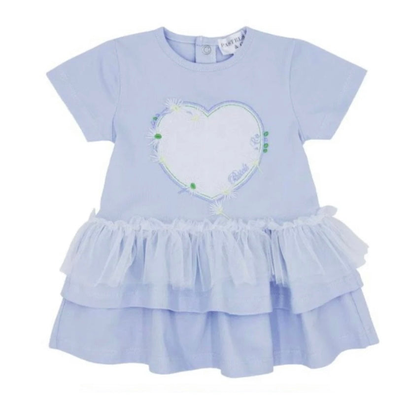 Pastels Co Chi Chi Blue Dress SS24 Esme Anne Childrens Boutique