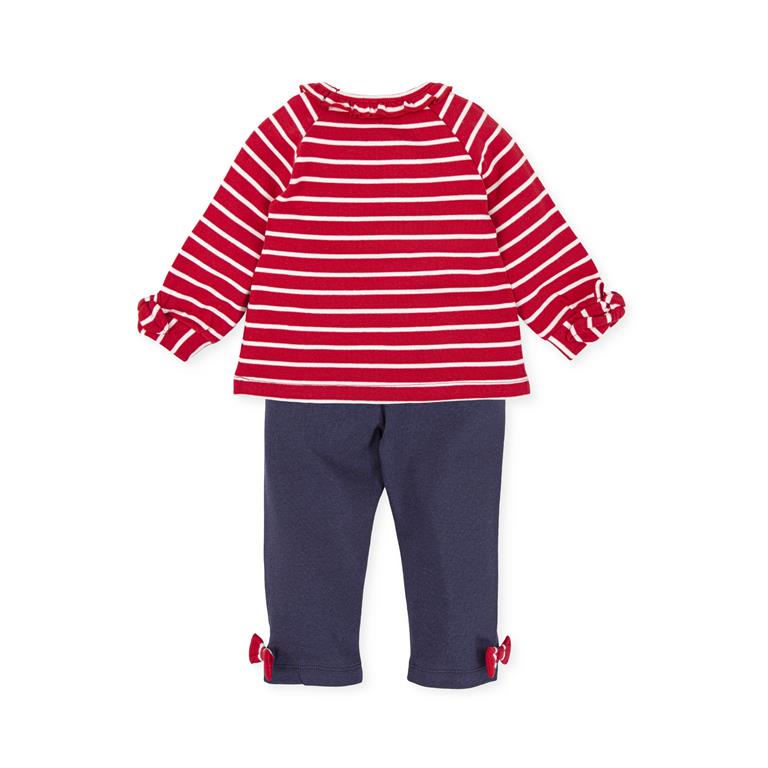 Tutto Piccolo Girls Red/Navy Legging Set AW