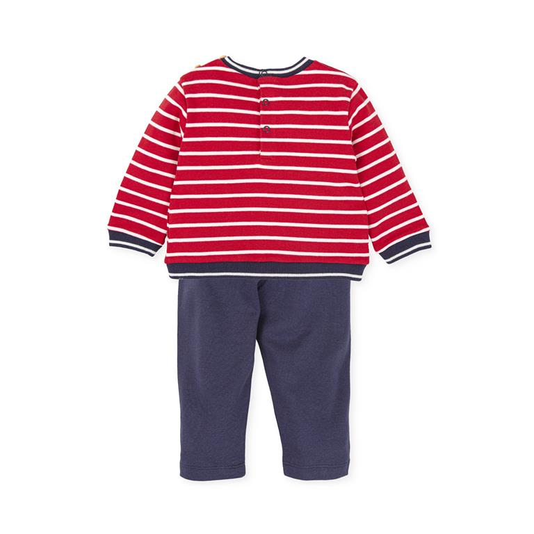 Tutto Piccolo Boys Red/Navy Trouser Set AW