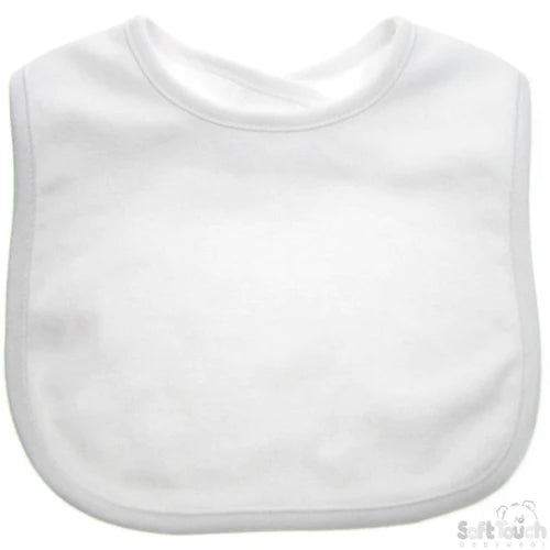 Soft Touch Plain White Bibs
