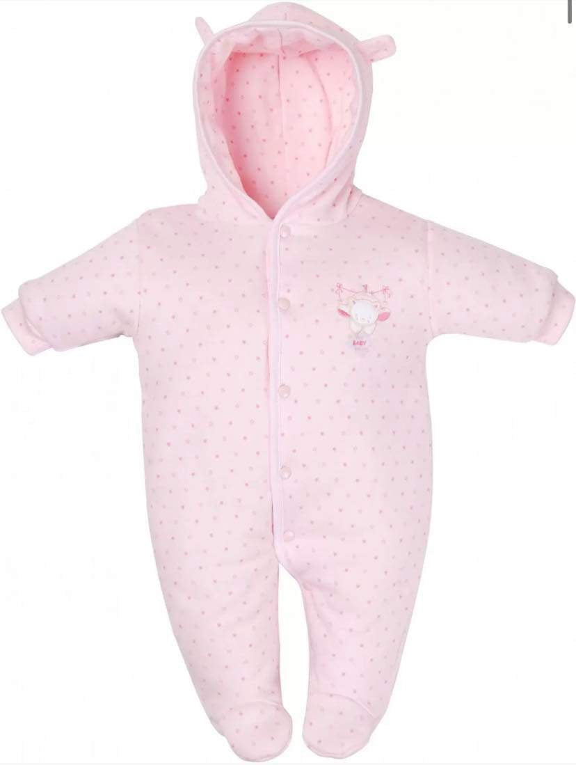Dandelion Tiny Baby Bear Snowsuit Pink