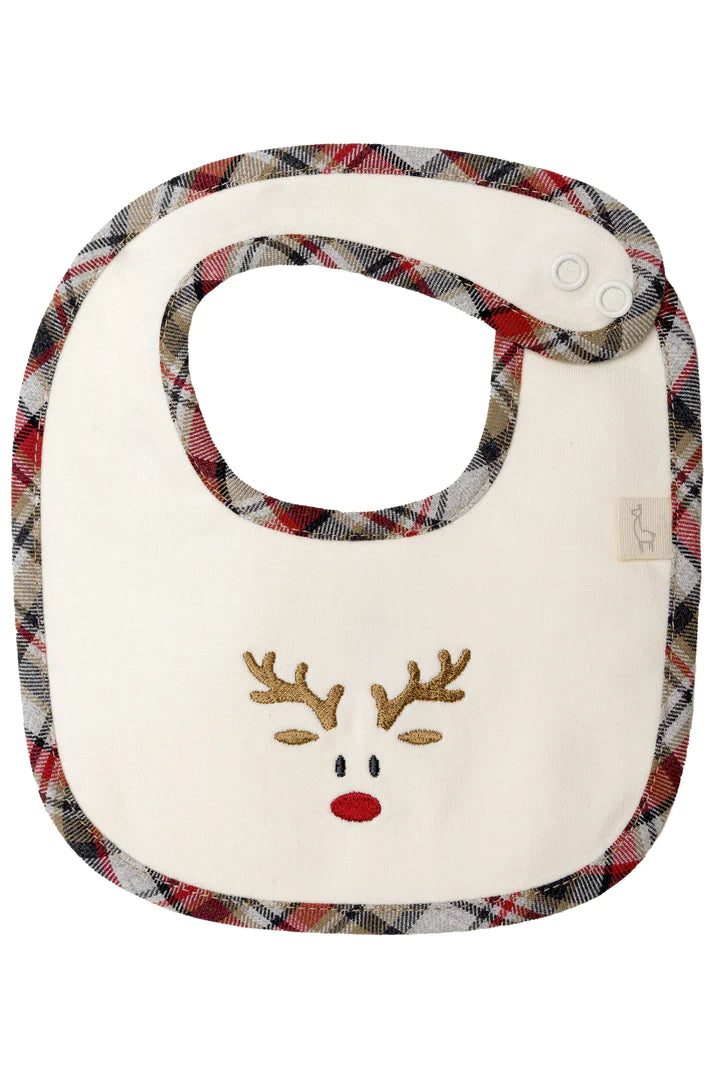 Baby Gi Beige And Tartan Bib