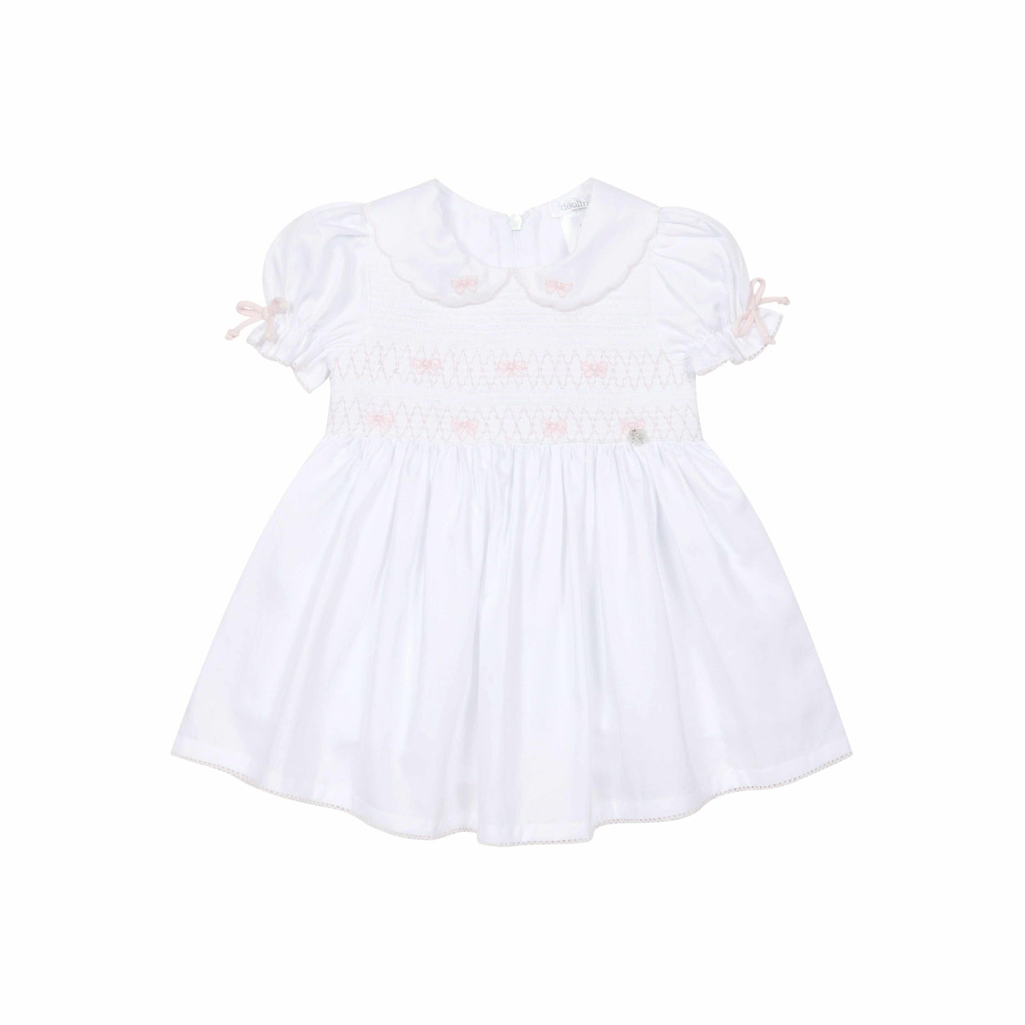 Deolinda Girls Smock Bow Dress SS26 Lollipop