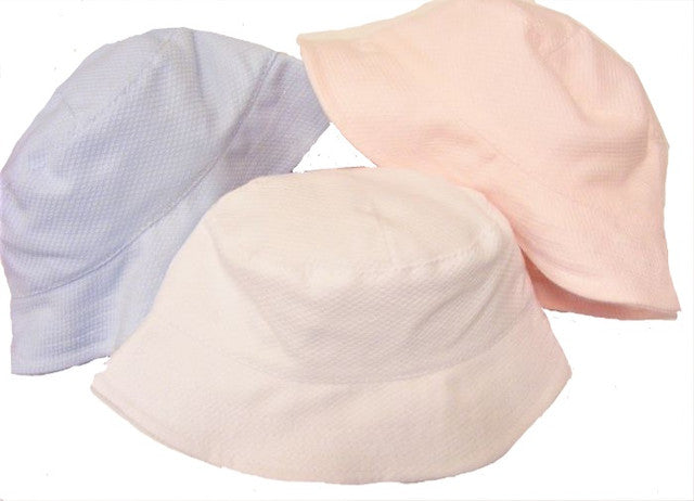 Kinder Boys White Waffle Bucket Hat