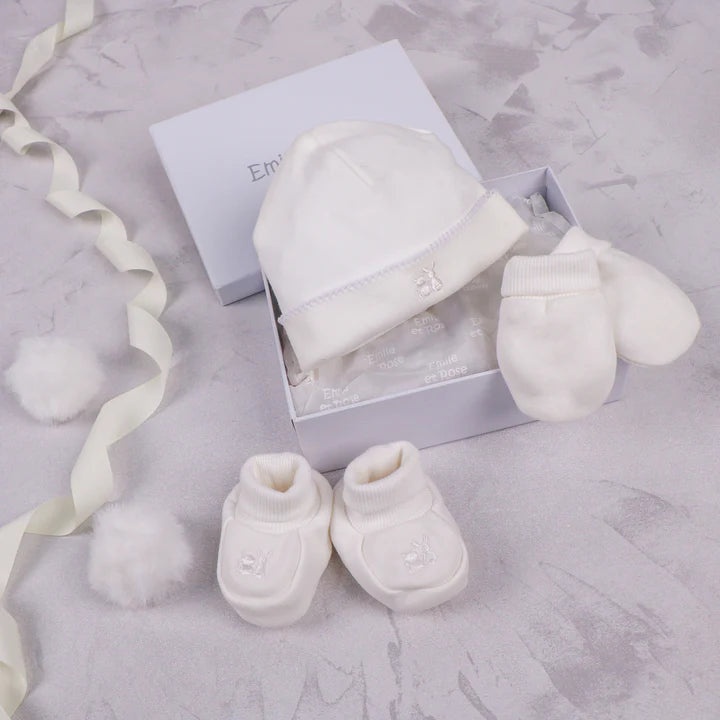 Emile Et Rose Baby Hat, Bootee & Mitt Gift Sets