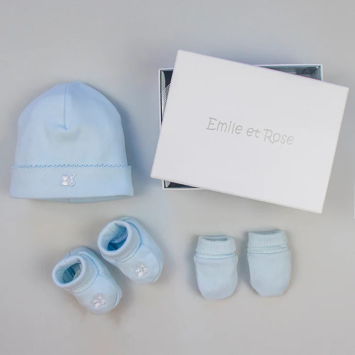 Emile Et Rose Baby Hat, Bootee & Mitt Gift Sets