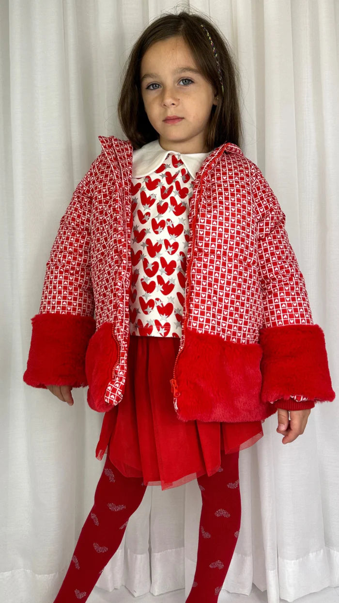 Agatha Ruiz De La Prada Girls Red Parka AW