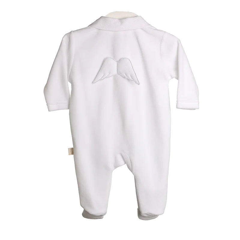 Baby Gi Angel Wings Velour Baby Grow
