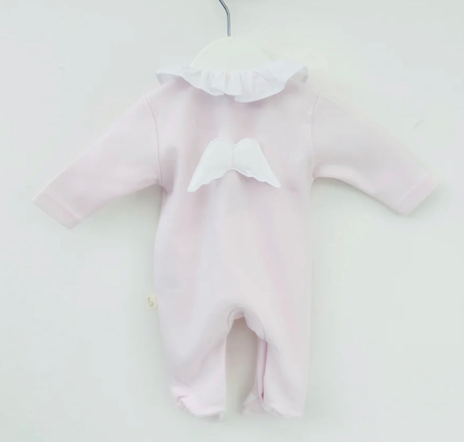 Baby Gi Angel Wings Velour Baby Grow