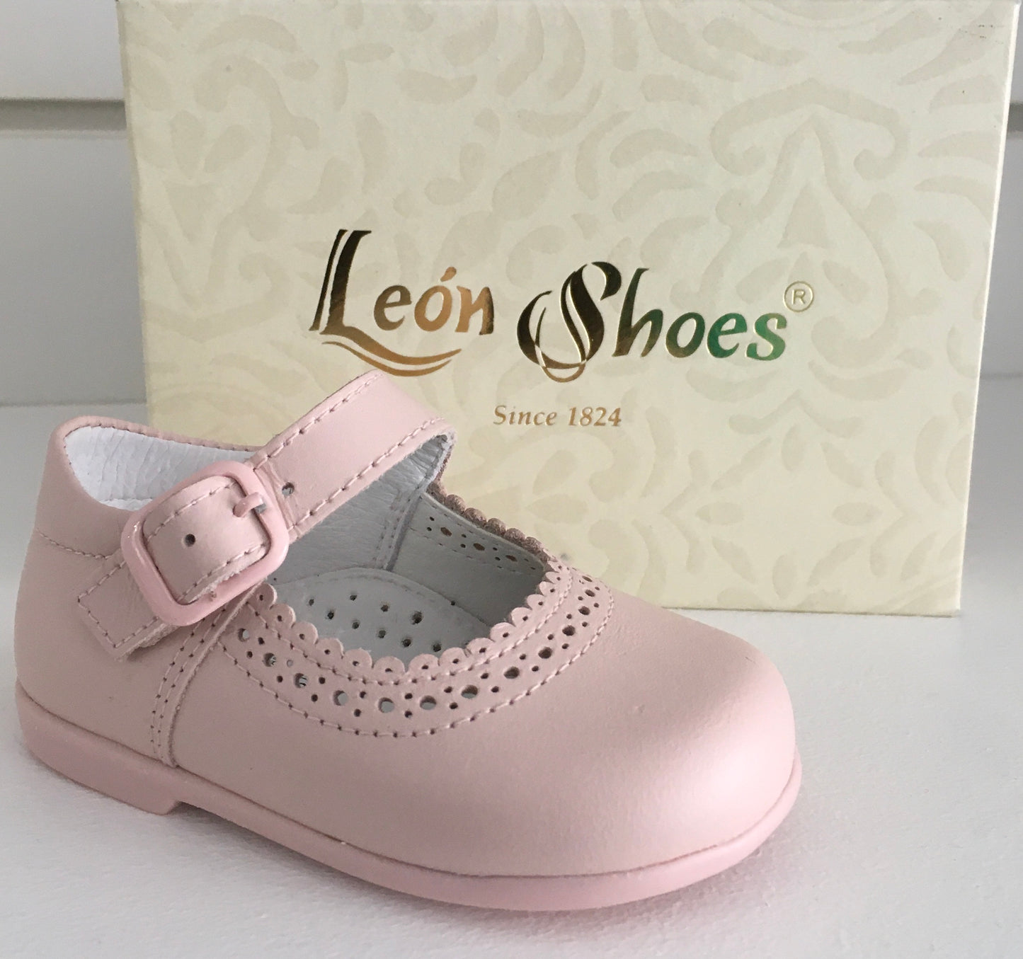 Leon Shoes Pink Leather WAS £48 Now £24