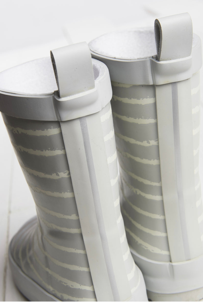 Grass & Air Grey Striped Wellies