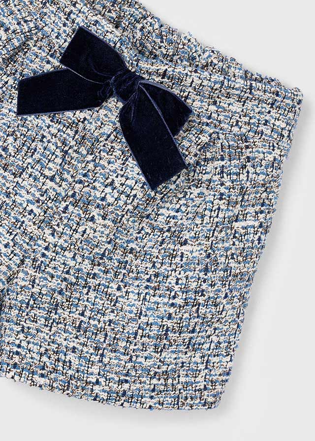 Mayoral Girls Blouse & Blue Shorts Set AW25