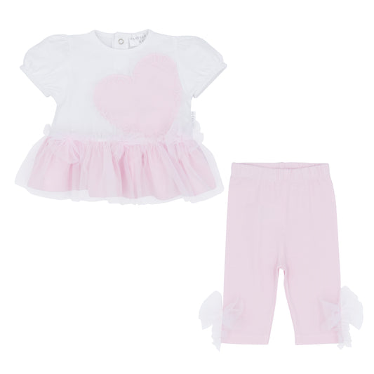 Pastels & Co Pink/White Tulle Legging Set Oulia SS25