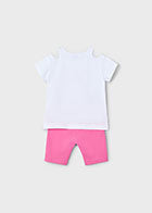 Mayoral Girls Pink Cycle Short Set SS25