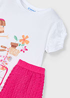 Mayoral Girls Pink Short Set SS25