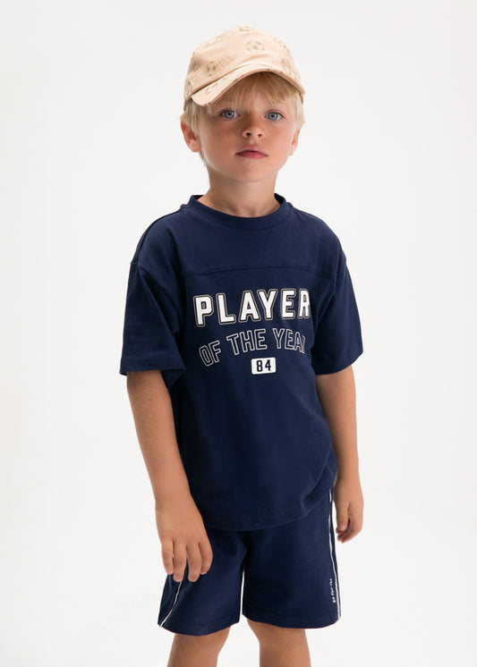 Mayoral Boys Navy Player Short Set SS26