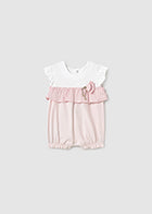 Mayoral Girls Pink Stripe Romper SS25