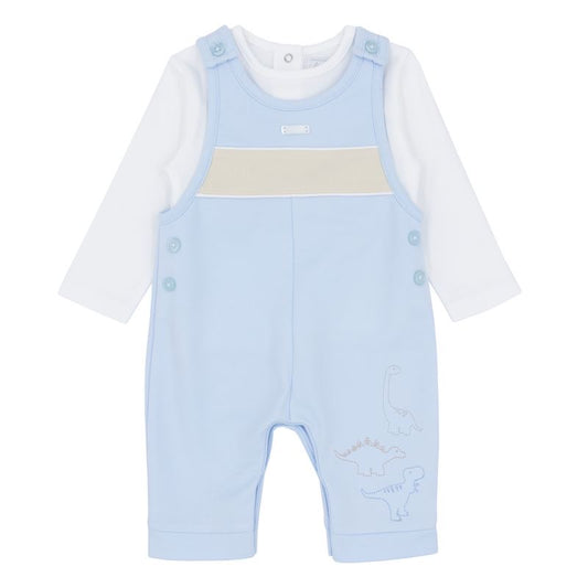 Amore Boys Blue/Beige Dungaree Set AW25