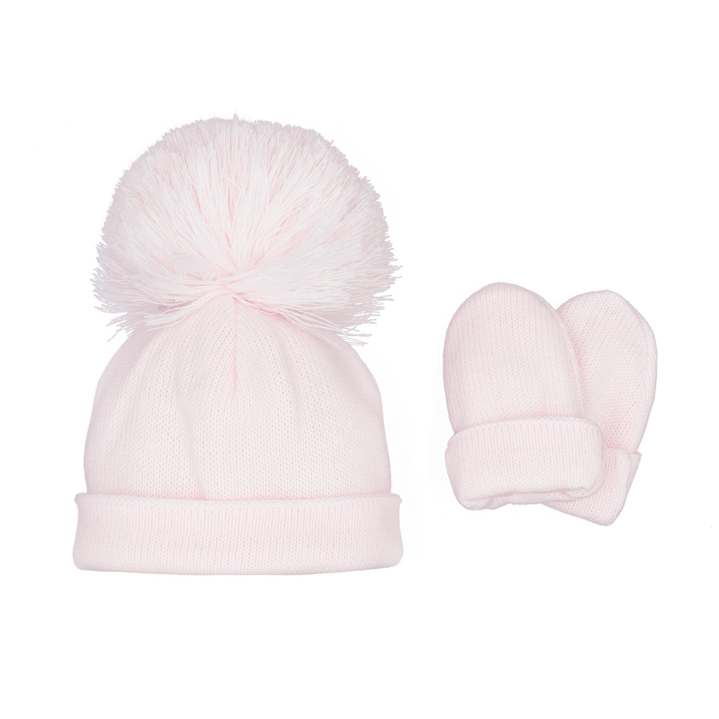 Pastels & Co Ashton Pom Hat With Mitts (Various Colours)