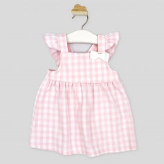 Rapife Girls Gingham Dress And Frilled Bodysuit In Pink Or Blue AW24