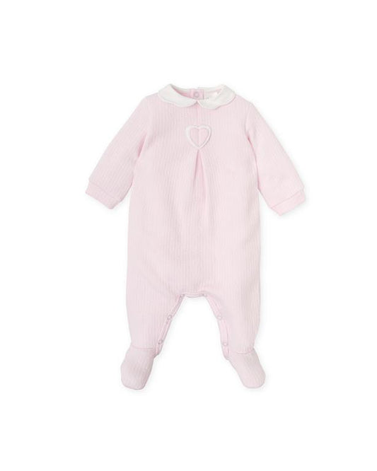 Tutto Piccolo Girls Pink Heart Babygrow AW24