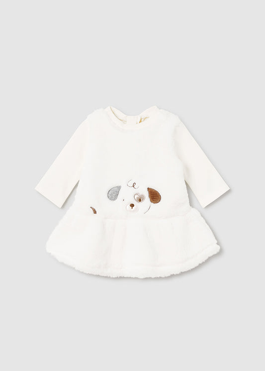 Mayoral Girls Fur Dress With Headband AW24