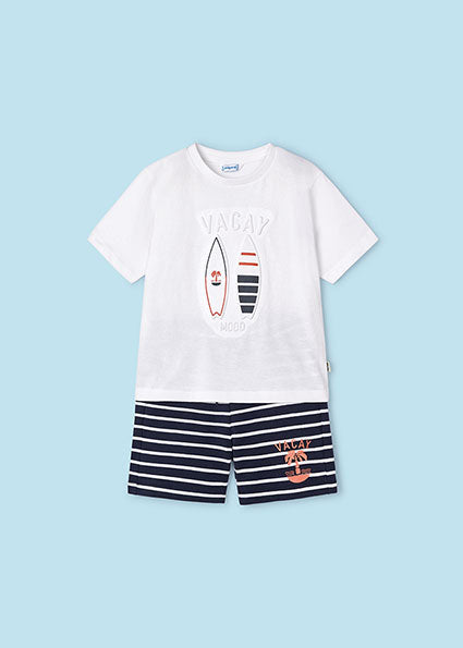 Mayoral Boys Striped Short Set SS24