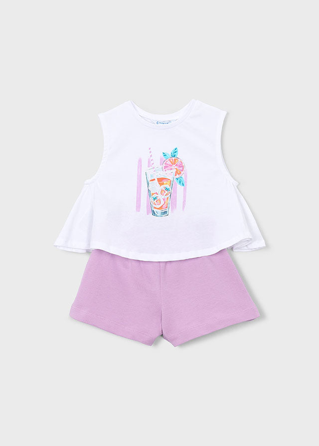 Mayoral Girls Lilac Short Set SS26