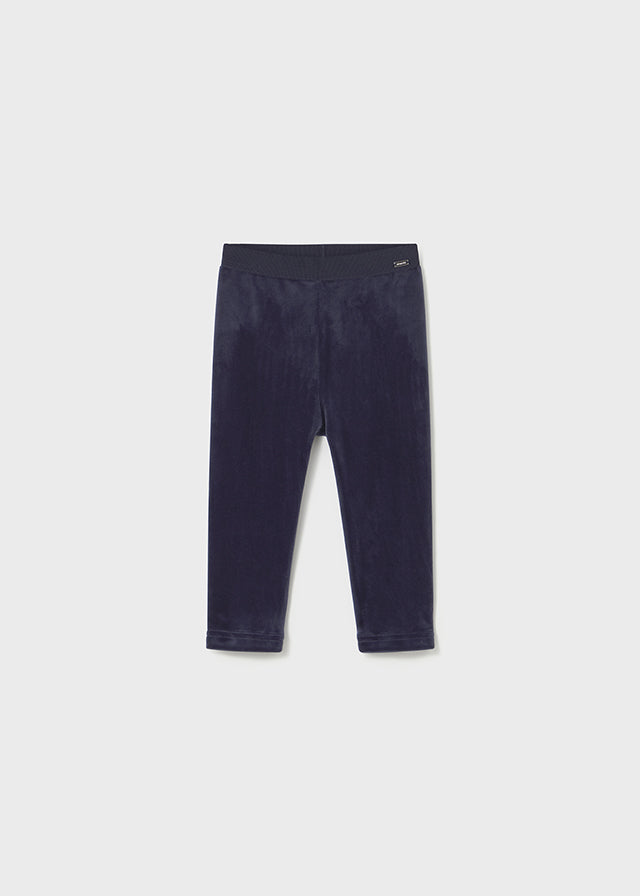 Mayoral Girls Navy Velvet Legging Set AW25