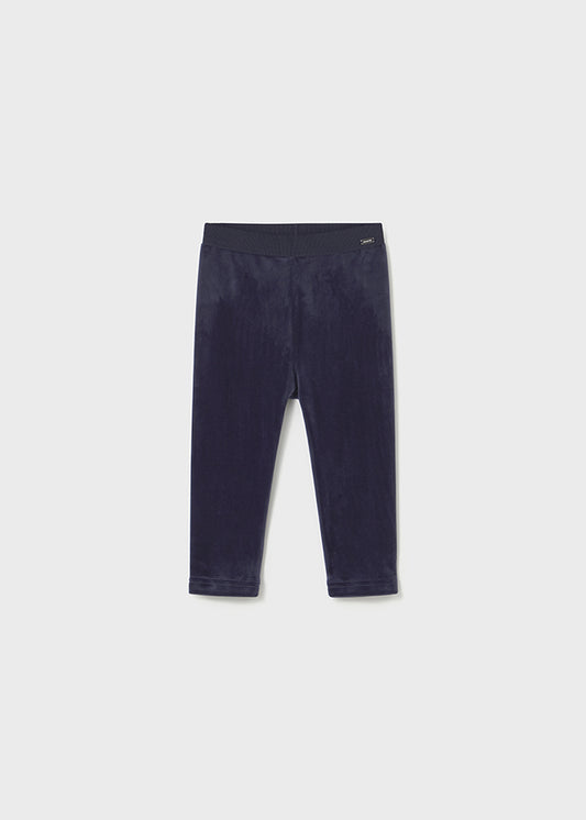 Mayoral Girls Navy Velvet Legging Set AW25
