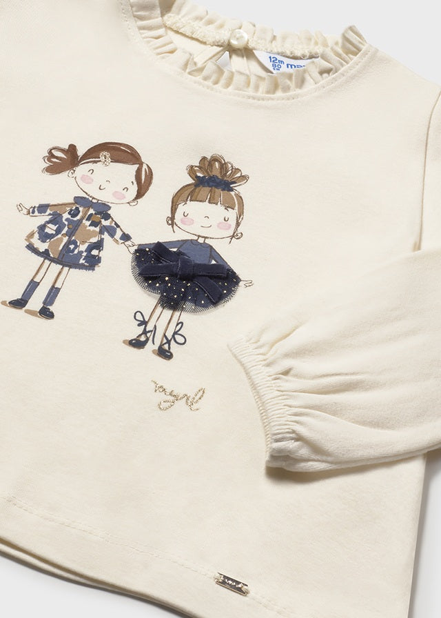 Mayoral Girls Navy Velvet Legging Set AW25