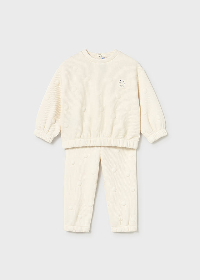 Mayoral Girls 2 Piece Cream Padded Tracksuit AW25
