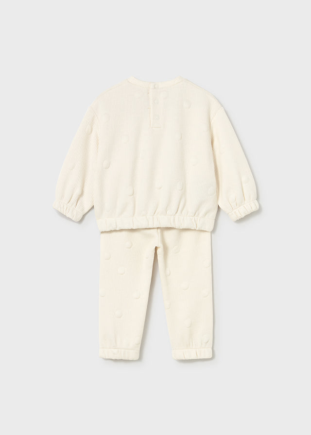 Mayoral Girls 2 Piece Cream Padded Tracksuit AW25