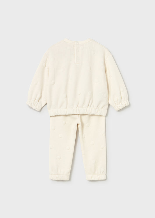 Mayoral Girls 2 Piece Cream Padded Tracksuit AW25