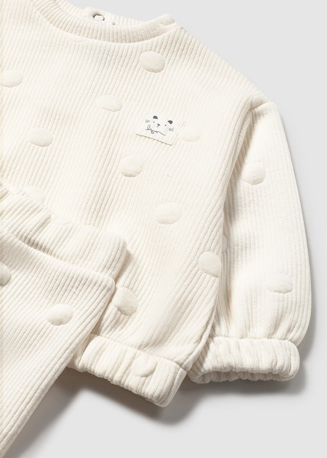 Mayoral Girls 2 Piece Cream Padded Tracksuit AW25