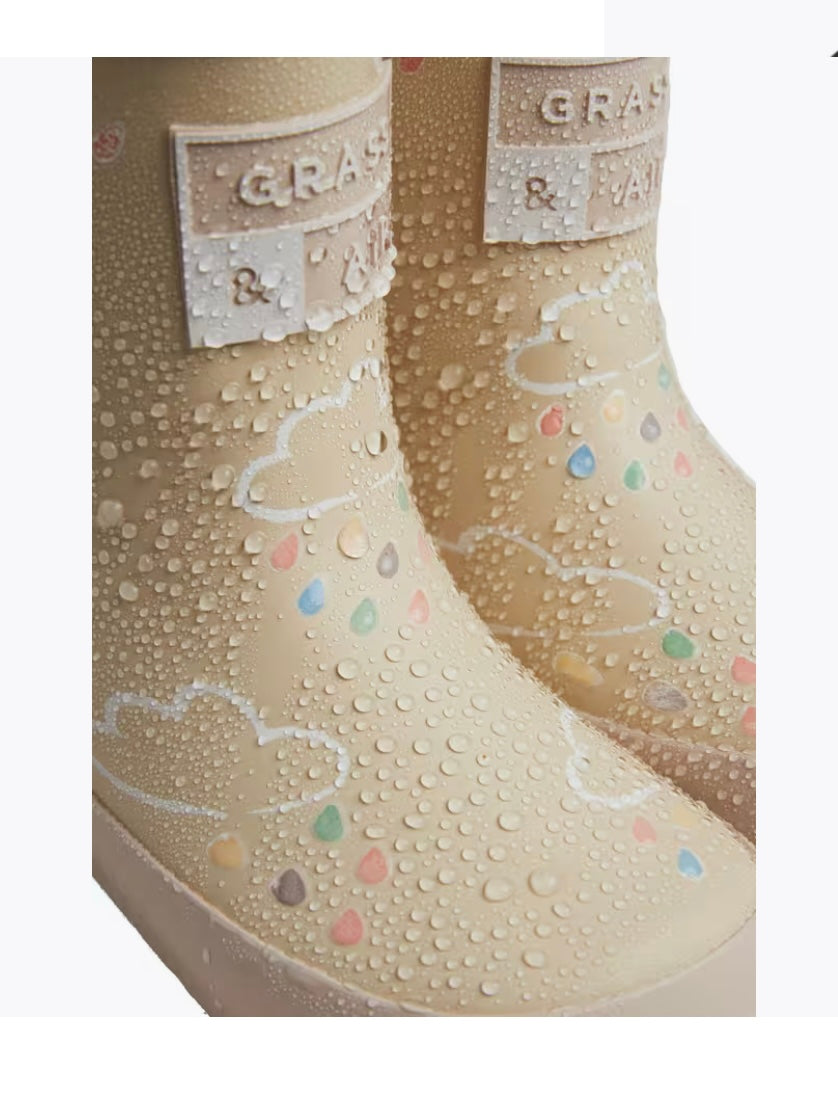 Grass And Air Beige Colour Changjng Wellies