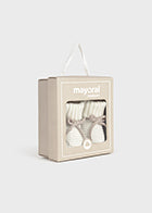 Mayoral Baby Knitted Booties Beige or Cream AW25