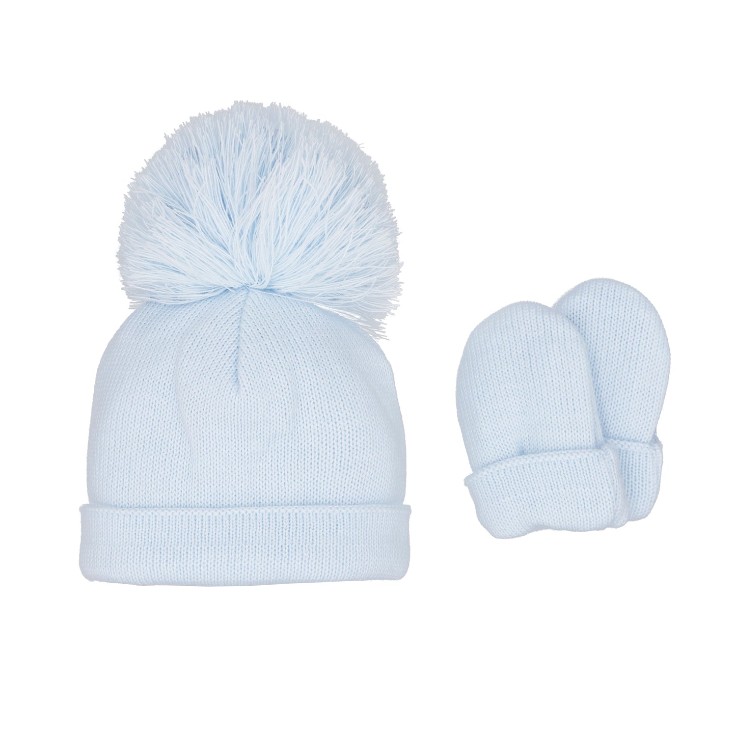 Pastels & Co Ashton Pom Hat With Mitts (Various Colours)