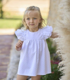 Rapife Girls White Ruffled Dress SS24